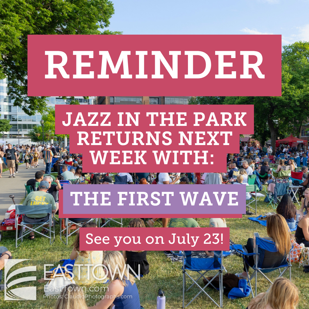 Jazz in the Park returns next week with the first wave. See you July 23rd!